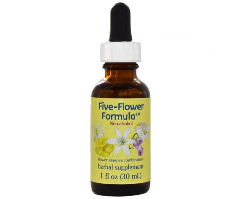 Растительные экстракты и настойки Flower Essence Services, Формула из пяти цветков, комбинация цветочных эссенций, безалкогольная, 30 мл (1 жидкая унция) Растительные экстракты и настойки Flower Essence Services, Формула из пяти цветков, комбинация цветочных эссенций, безалкогольная, 30 мл (1 жидкая унция)
