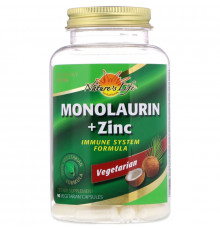 Health From The Sun, Monolaurin + Zinc, 90 Vegetarian Capsules