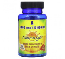 Витамин А Nature's Life, Витамин A, 3000 мкг (10 000 МЕ), 100 капсул