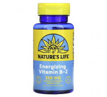 Витамины группы B Nature's Life, Витамин B2, 250 мг, 50 таблеток