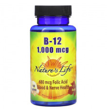 Витамины группы B Nature's Life, Витамин B-12, 1000 мкг, 100 таблеток