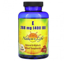 Витамин Е Nature's Life, Витамин E, 268 мг (400 МЕ), 250 мягких таблеток