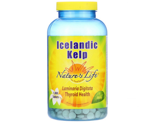 Nature's Life, Icelandic Kelp, 1,000 Tablets Nature's Life, Icelandic Kelp, 1,000 Tablets