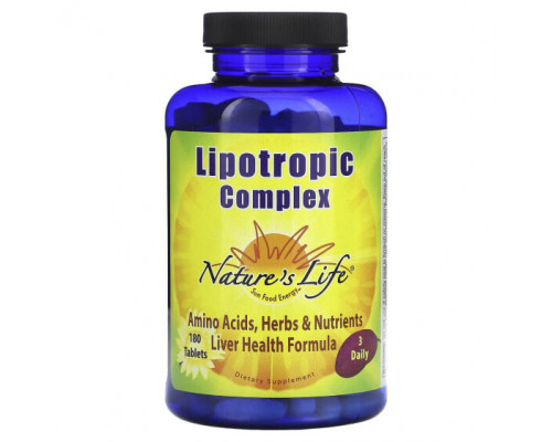 Для здоровья печени Nature's Life, Lipotropic Complex, 180 таблеток Для здоровья печени Nature's Life, Lipotropic Complex, 180 таблеток