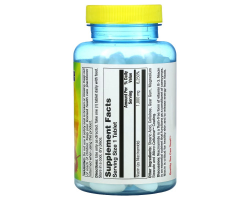 Nature's Life, Niacinamide, 1,000 mg, 100 Tablets Nature's Life, Niacinamide, 1,000 mg, 100 Tablets
