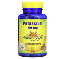 Калий Nature's Life, калий, 99 мг, 250 таблеток