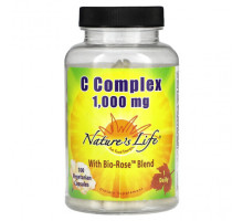 Витамин C Nature's Life, C Complex, 1000 мг, 100 вегетарианских капсул
