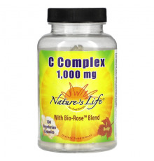 Витамин C Nature's Life, C Complex, 1000 мг, 100 вегетарианских капсул