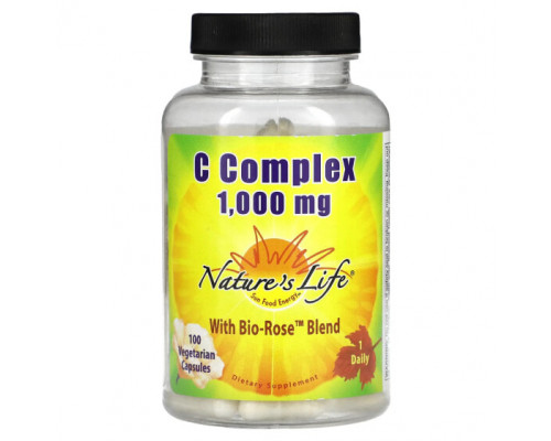 Витамин C Nature's Life, C Complex, 1000 мг, 100 вегетарианских капсул Витамин C Nature's Life, C Complex, 1000 мг, 100 вегетарианских капсул
