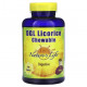Для пищеварительной системы Nature's Life, DGL Licorice, жевательные таблетки, 100 таблеток