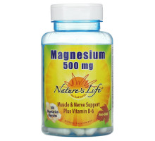 Nature's Life, Магний, 500 мг, 100 капсул