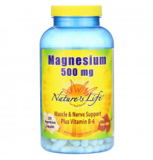 Nature's Life, Magnesium, 500 mg, 250 Vegetarian Capsules