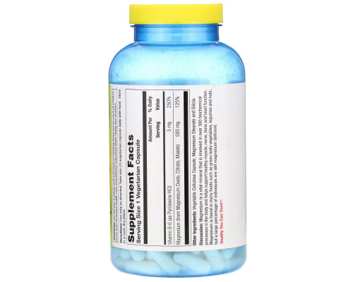 Nature's Life, Magnesium, 500 mg, 250 Vegetarian Capsules Nature's Life, Magnesium, 500 mg, 250 Vegetarian Capsules