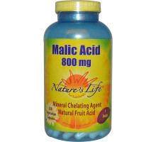 Nature's Life, Яблочная кислота, 250 капсул на растительной основе