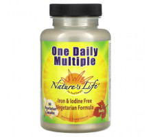 Витаминно-минеральные комплексы Nature's Life, One Daily Multiple, 60 вегетарианских капсул
