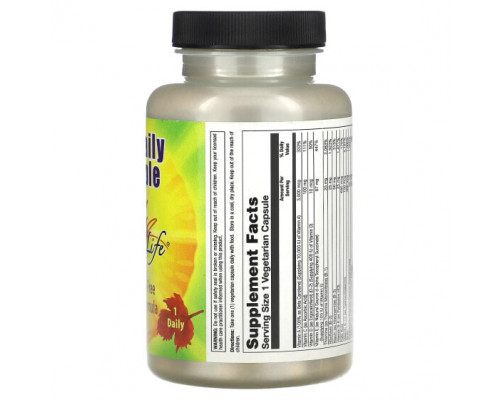 Витаминно-минеральные комплексы Nature's Life, One Daily Multiple, 60 вегетарианских капсул