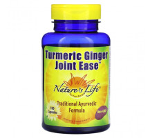 Антиоксиданты Nature's Life, Joint Ease, куркума и имбирь, 100 капсул