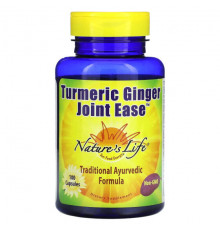 Антиоксиданты Nature's Life, Joint Ease, куркума и имбирь, 100 капсул