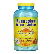 Nature's Life, Magnesium Malate, 1,300 mg, 250 Tablets