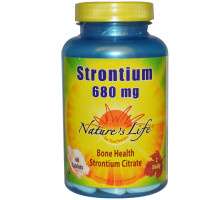 Nature's Life, Стронций, 680 мг, 60 таблеток