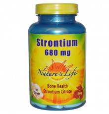 Nature's Life, Стронций, 680 мг, 60 таблеток