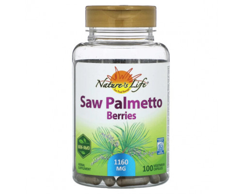 Мужское здоровье Saw Palmetto Berries, 1,160 mg, 100 Vegetarian Capsules (580 mg per Capsule) Мужское здоровье Saw Palmetto Berries, 1,160 mg, 100 Vegetarian Capsules (580 mg per Capsule)