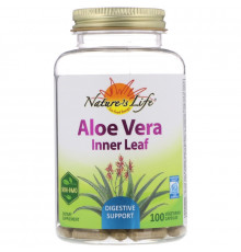 Nature's Herbs, Алоэ вера, мякоть листьев, 100 вегетарианских капсул