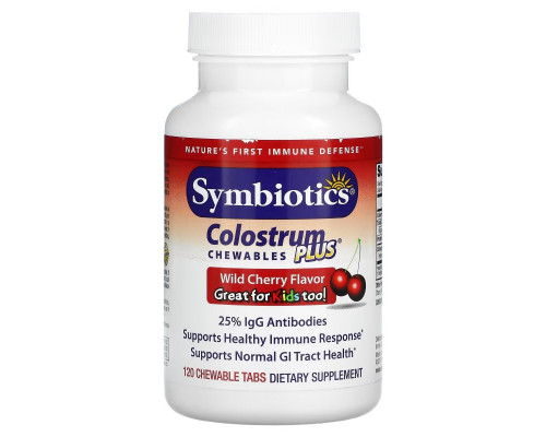 Symbiotics Молозиво плюс Дикая вишня 120 жевательных таблеток Symbiotics Молозиво плюс Дикая вишня 120 жевательных таблеток