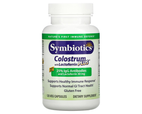 Symbiotics, Colostrum with Lactoferrin Plus, 120 Veg Capsules Symbiotics, Colostrum with Lactoferrin Plus, 120 Veg Capsules