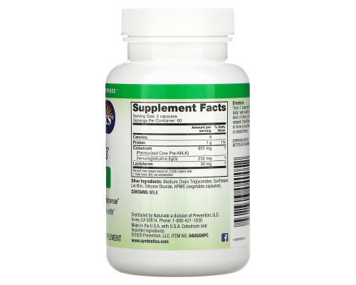 Symbiotics, Colostrum with Lactoferrin Plus, 120 Veg Capsules Symbiotics, Colostrum with Lactoferrin Plus, 120 Veg Capsules