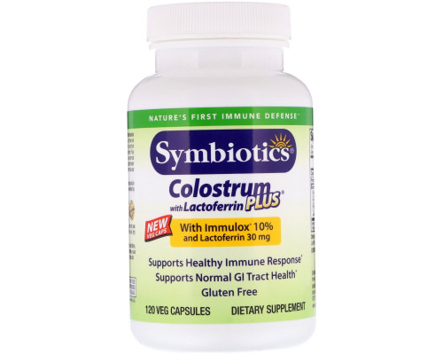 Symbiotics, Colostrum with Lactoferrin Plus, 120 Veg Capsules Symbiotics, Colostrum with Lactoferrin Plus, 120 Veg Capsules