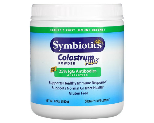 Symbiotics Symbiotics Молозиво Плюс в порошке 6.3 унций (178.6 г) Symbiotics Symbiotics Молозиво Плюс в порошке 6.3 унций (178.6 г)