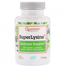 Quantum Health, Super Lysine + Immune System, супер лизин + поддержка иммунитета, 90 таблеток