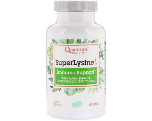 Quantum Health, Super Lysine+, Помощь иммунитету, 180 таблеток Quantum Health, Super Lysine+, Помощь иммунитету, 180 таблеток