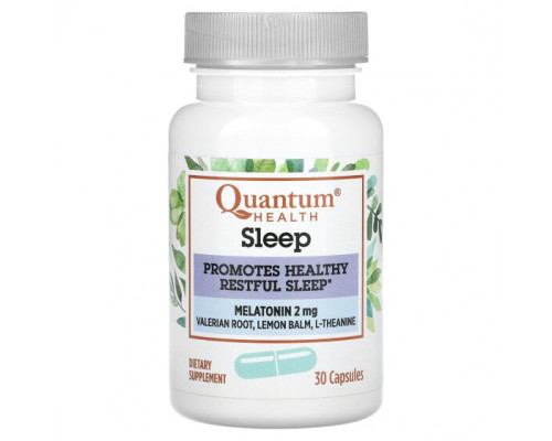 Для здорового сна Quantum Health, Sleep, мелатонин`` 30 капсул Для здорового сна Quantum Health, Sleep, мелатонин`` 30 капсул