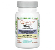 БАДы Quantum Health, Sleep, мелатонин повышенной силы, 30 капсул