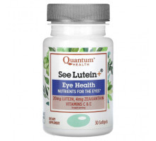 Для глаз Quantum Health, See Lutein +, Eye Health, 30 мягких таблеток