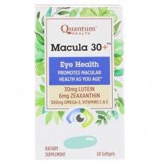 Quantum Health, Macula 30+, Eye Health, 60 Softgels