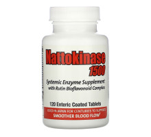 Naturally Vitamins, Наттокиназа 1500, 120 таблеток с энтеросолюбильным покрытием