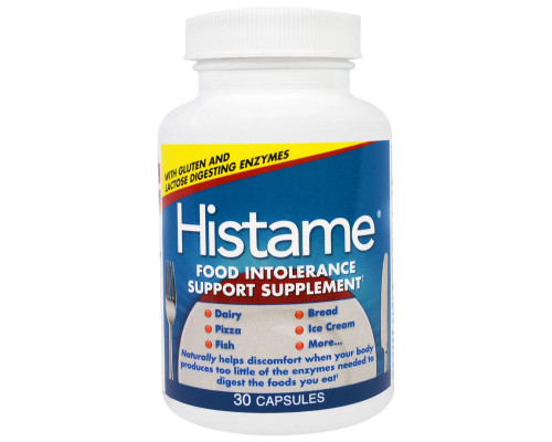 Naturally Vitamins, Histame, пищевая добавка от непереносимости пищевых продуктов, 30 капсул Naturally Vitamins, Histame, пищевая добавка от непереносимости пищевых продуктов, 30 капсул