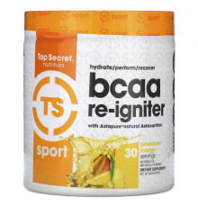Аминокислоты Top Secret Nutrition, Sport, BCAA Re-Igniter с астаксантином Astapure, ананас и манго, 279 г (9,84 унции)