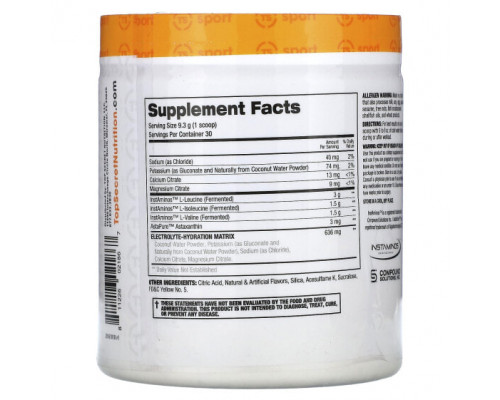 Аминокислоты Top Secret Nutrition, Sport, BCAA Re-Igniter с астаксантином Astapure, ананас и манго, 279 г (9,84 унции) Аминокислоты Top Secret Nutrition, Sport, BCAA Re-Igniter с астаксантином Astapure, ананас и манго, 279 г (9,84 унции)