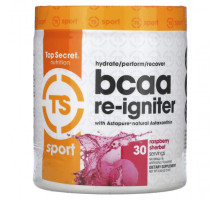 Аминокислоты Top Secret Nutrition, Sport, BCAA Re-Igniter с астаксантином Astapure, малиновый щербет, 278 г (9,80 унции)