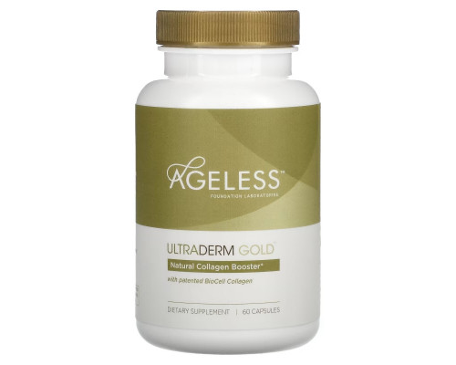Ageless Foundation Laboratories UltraDerm Gold Collagen Booster 60 Capsules Ageless Foundation Laboratories UltraDerm Gold Collagen Booster 60 Capsules