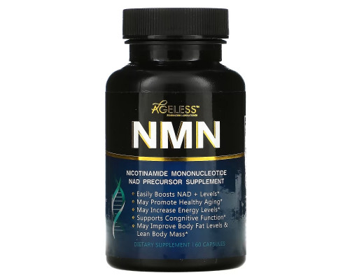 Ageless Foundation Laboratories, NMN, NAD Precursor Supplement, 130 mg, 60 Capsules Ageless Foundation Laboratories, NMN, NAD Precursor Supplement, 130 mg, 60 Capsules
