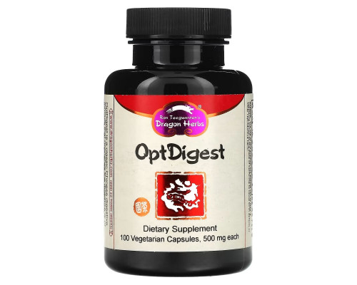 Dragon Herbs OptDigest 500 мг 100 капсул на растительной основе Dragon Herbs OptDigest 500 мг 100 капсул на растительной основе