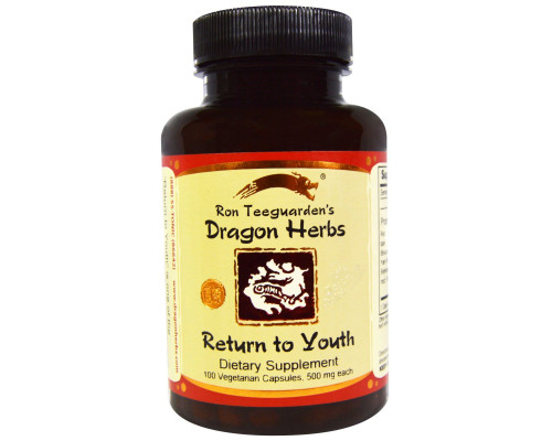 Dragon Herbs Возращение к молодости 100 капсул 100 овощных капсул Dragon Herbs Возращение к молодости 100 капсул 100 овощных капсул
