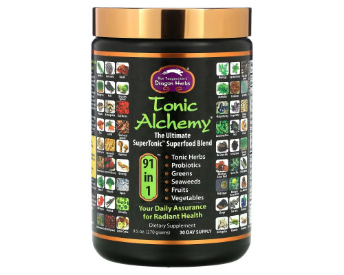 Dragon Herbs ( Ron Teeguarden ), Tonic Alchemy, The Ultimate SuperTonic Superfood Blend, 9.5 oz (270 g) Dragon Herbs ( Ron Teeguarden ), Tonic Alchemy, The Ultimate SuperTonic Superfood Blend, 9.5 oz (270 g)