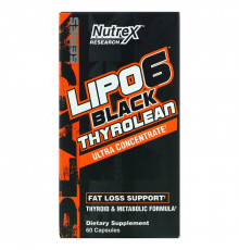 Nutrex Research, LIPO-6 Black Thyrolean, Fat Loss Support, 60 Capsules