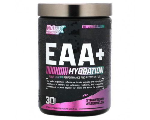 Аминокислоты EAA+ Hydration, Strawberry Watermelon, 13.76 oz (390 g) Аминокислоты EAA+ Hydration, Strawberry Watermelon, 13.76 oz (390 g)